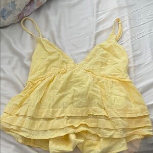 Altar'd State Vibrant Yellow Blouse